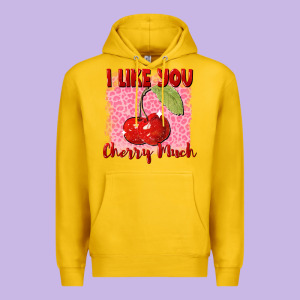 I Like You Cherry Much Premium Hoodie Designed By Fadigitalartstudio