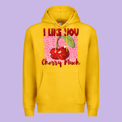 I Like You Cherry Much Premium Hoodie Designed By Fadigitalartstudio