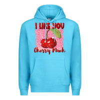 Ocean Blue i like you cherry much Premium Hoodie - FaDigitalArtStudio