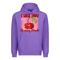 Purple i like you cherry much Premium Hoodie - FaDigitalArtStudio