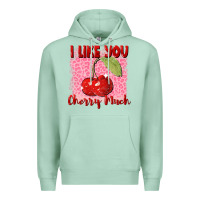 Seafoam i like you cherry much Premium Hoodie - FaDigitalArtStudio