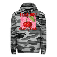 Slate Camo i like you cherry much Premium Hoodie - FaDigitalArtStudio