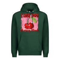 Sports Green i like you cherry much Premium Hoodie - FaDigitalArtStudio