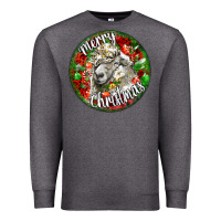 Charcoal Heather christmas lincoln sheep Premium Sweatshirt - LillyAllenDesigns