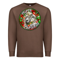 Chestnut christmas lincoln sheep Premium Sweatshirt - LillyAllenDesigns