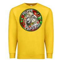 Lemon christmas lincoln sheep Premium Sweatshirt - LillyAllenDesigns