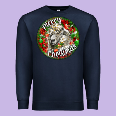 Christmas Lincoln Sheep Premium Sweatshirt Designed By Lillyallendesigns