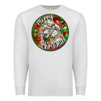 Oatmeal Heather christmas lincoln sheep Premium Sweatshirt - LillyAllenDesigns