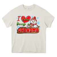 Cream i love being a grandma Heavy Core Tee - MaliasSmallBusiness