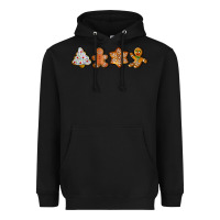 Black christmas cookies Heavyweight Hoodie - LillyAllenDesigns