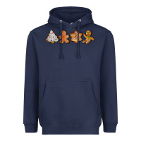 Navy christmas cookies Heavyweight Hoodie - LillyAllenDesigns