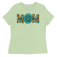 Matcha Western Mom With Turquoise Gemstone Ladies Tee - BundleAndBundleShop
