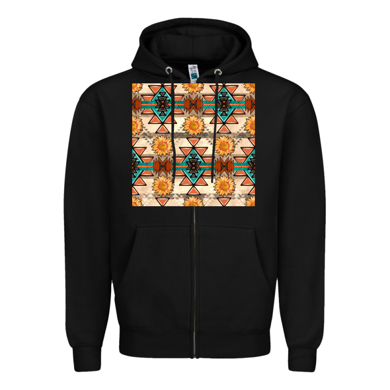 Native American Aztec Seamless Pattern 1 Zipper Hoodie by BundleAndBundleShop | Teevron