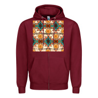Burgundy native american aztec seamless pattern 1 Zipper Hoodie - BundleAndBundleShop
