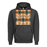 Charcoal Heather native american aztec seamless pattern 1 Zipper Hoodie - BundleAndBundleShop