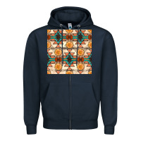 Navy native american aztec seamless pattern 1 Zipper Hoodie - BundleAndBundleShop