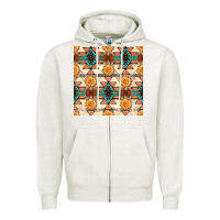Oatmeal Heather native american aztec seamless pattern 1 Zipper Hoodie - BundleAndBundleShop