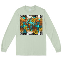 Matcha western crosses and sunflowers Long Sleeve Tee - TumblerDesignByShophia