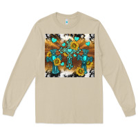Mushroom western crosses and sunflowers Long Sleeve Tee - TumblerDesignByShophia