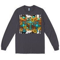 Smoke western crosses and sunflowers Long Sleeve Tee - TumblerDesignByShophia