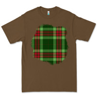 Cacao Christmas Tartan Patch Premium Tee - BundleAndBundleShop