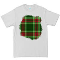 Dove Grey Christmas Tartan Patch Premium Tee - BundleAndBundleShop
