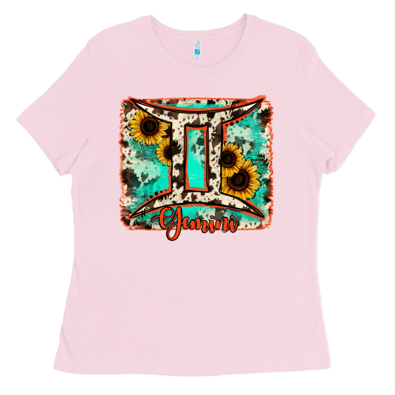 Gemini Turquoise Cowhide Ladies Tee by RanaPortraitStore | Teevron