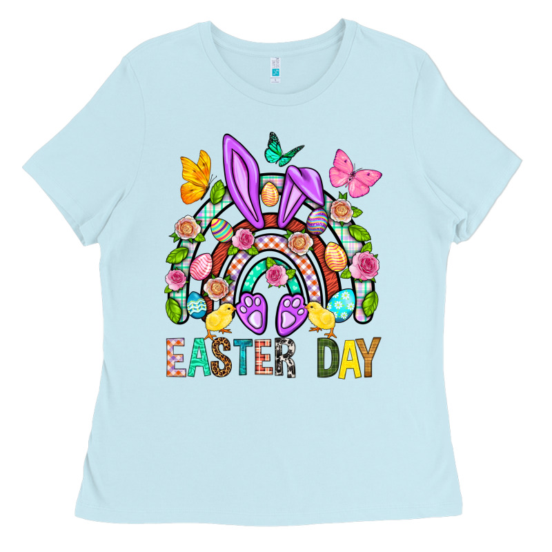 Easter Day Rainbow Ladies Tee by BundleAndBundleShop | Teevron