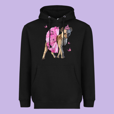 Baby Hyena With Tutu Heavyweight Hoodie Designed By Lillyallendesigns