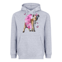 Heather Grey Baby Hyena With Tutu Heavyweight Hoodie - LillyAllenDesigns