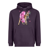 Plum Baby Hyena With Tutu Heavyweight Hoodie - LillyAllenDesigns