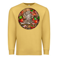 Antique Gold Christmas Merino Wool Sheep Premium Sweatshirt - LillyAllenDesigns