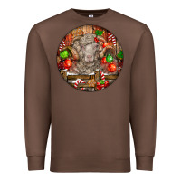 Chestnut Christmas Merino Wool Sheep Premium Sweatshirt - LillyAllenDesigns