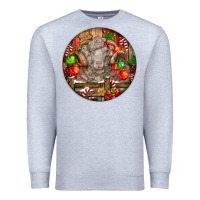 Heather Grey Christmas Merino Wool Sheep Premium Sweatshirt - LillyAllenDesigns