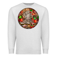 Oatmeal Heather Christmas Merino Wool Sheep Premium Sweatshirt - LillyAllenDesigns