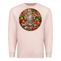 Pale Pink Christmas Merino Wool Sheep Premium Sweatshirt - LillyAllenDesigns
