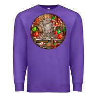 Purple Christmas Merino Wool Sheep Premium Sweatshirt - LillyAllenDesigns