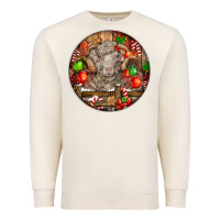 Sandshell Christmas Merino Wool Sheep Premium Sweatshirt - LillyAllenDesigns