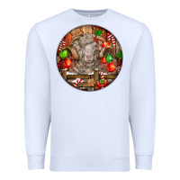 White Christmas Merino Wool Sheep Premium Sweatshirt - LillyAllenDesigns