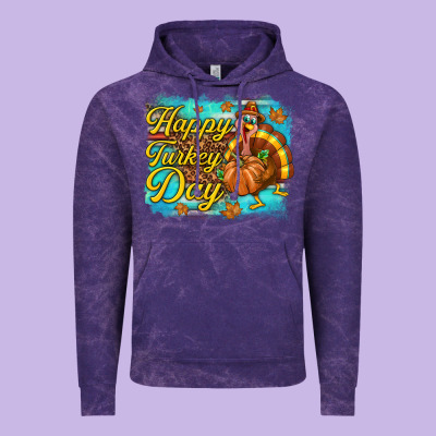 Happy Turkey Day Vintage Hoodie Designed By Texasbilliewilder