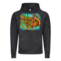 Vintage Black Happy Turkey Day Vintage Hoodie - texasbilliewilder