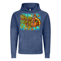 Vintage Denim Happy Turkey Day Vintage Hoodie - texasbilliewilder