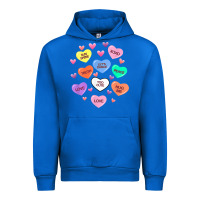 Cobalt womens valentine candy heart valentines day vneck Urban Hoodie - tuanDangUi