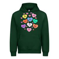 Forest Green womens valentine candy heart valentines day vneck Urban Hoodie - tuanDangUi