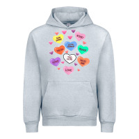 Heather Grey womens valentine candy heart valentines day vneck Urban Hoodie - tuanDangUi