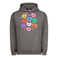 Pigment Tornado womens valentine candy heart valentines day vneck Urban Hoodie - tuanDangUi