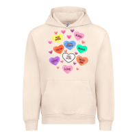 Sandshell womens valentine candy heart valentines day vneck Urban Hoodie - tuanDangUi