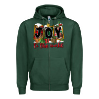 Sports Green Joy To The World Zipper Hoodie - FaDigitalArtStudio
