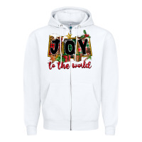 White Joy To The World Zipper Hoodie - FaDigitalArtStudio