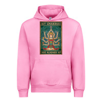 Fuchsia Pink my chakras are aligned af vintage yoga meditation Urban Hoodie - tuanDangUi